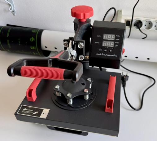 The heat press I use for flattening the prints