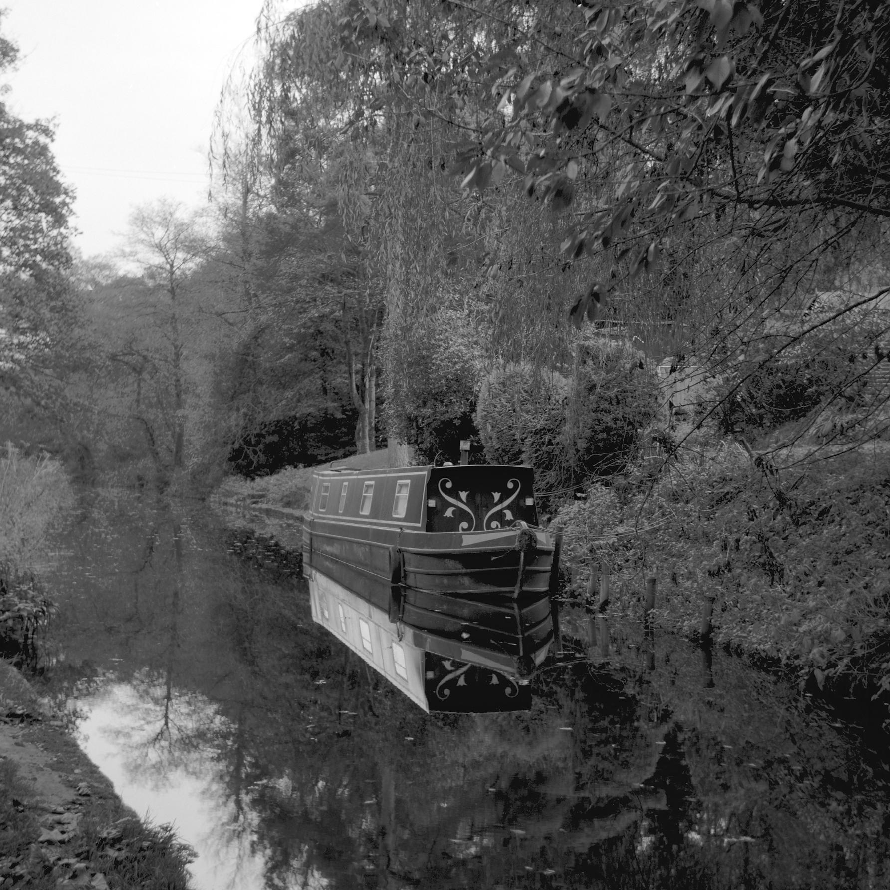 A narrow boat on the Caldon Canal