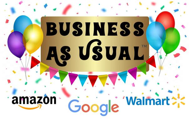 Mock promotional poster for a faux TV show called "Business As Usual" as described in post.