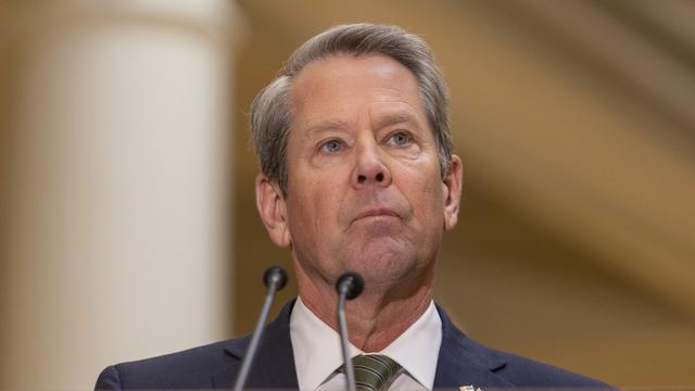Gov. Brian Kemp speaks before signing the budget bill at the Capitol in Atlanta on Crossover Day, Thursday, March 6, 2025. (Arvin Temkar /Atlanta Journal-Constitution via AP, File)/Atlanta Journal-Constitution via AP)