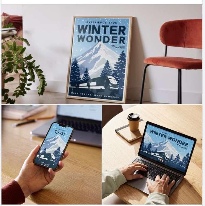 Winter Wonder poster, phone and desktop backgrounds