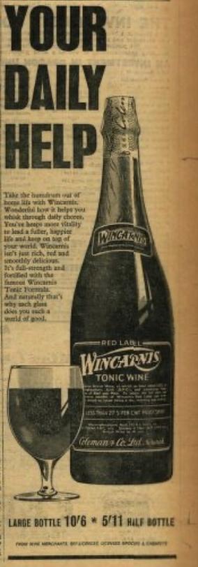 Tonic wine advertisement