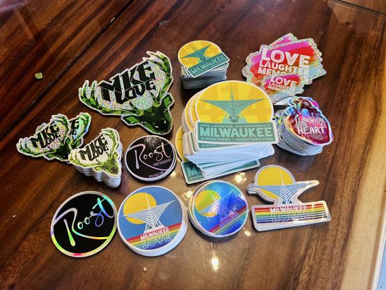 My currently lineup of roost stickers.