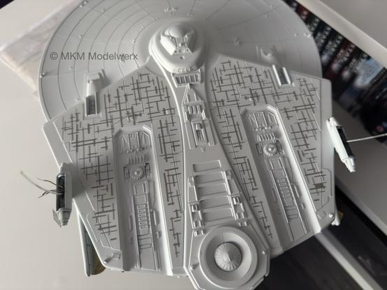 Back of the saucer section with some masks applied.