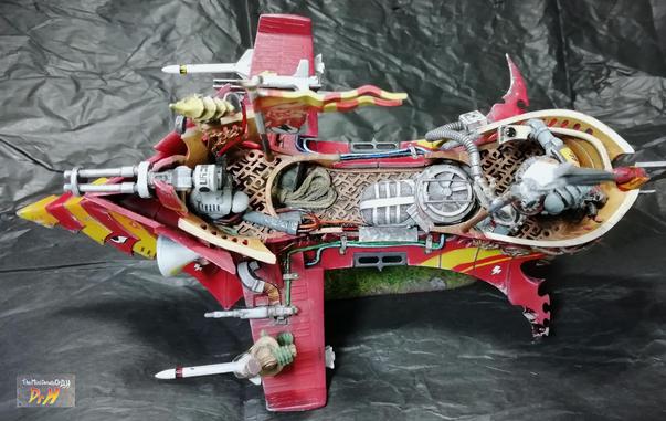 Top down view of the Raider gunship.