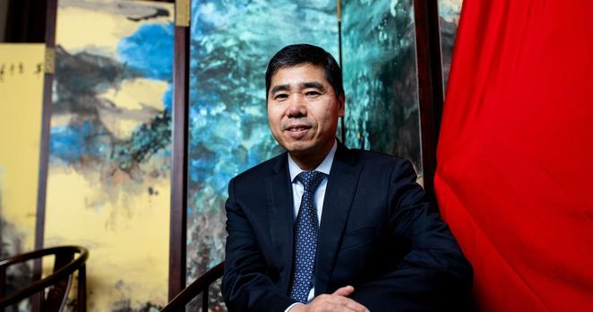 China's Ambassador to Canada Wang Di is pictured at the Embassy of the People's Republic of China in Ottawa on April 21, 2025. THE CANADIAN PRESS/Spencer Colby