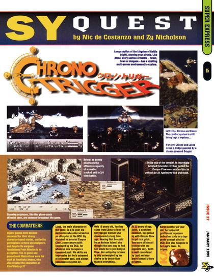 This month, the Fantasy Quest feature is solely dedicated to Chrono Trigger on Super Famicom.
Taken from Super Play 27 - January 1995 (UK)