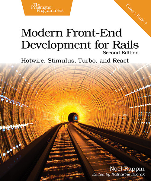The cover to Modern Front-End Development with Rails, second edition