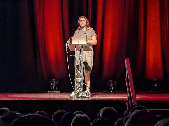 Emily on the stage