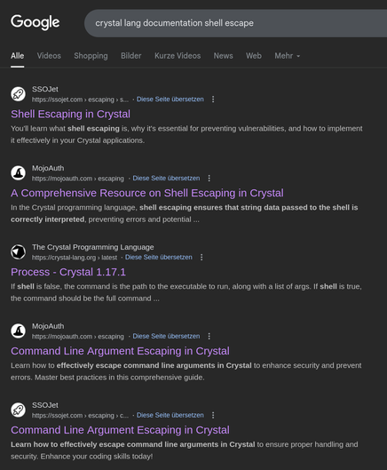 Screenshot of a Google search where the two top results show AI Slop websites instead of the official documentation
