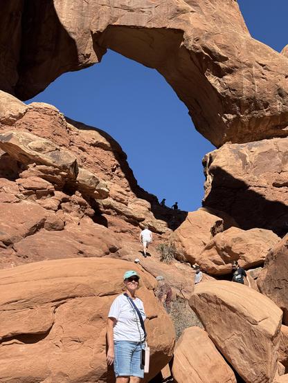 Collette with double arch in the background 