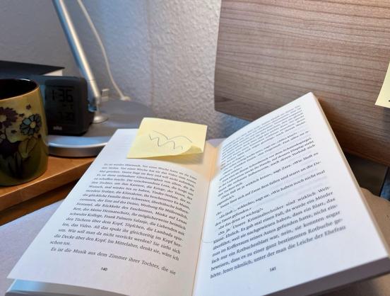 Reading a book in my bed