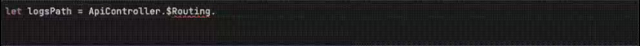 Screen recording of my IDE completing `ApiController.$Routing.logs.resolvedPath` based on the above declaration.