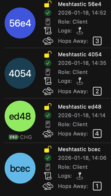Screen shot showing default-named nodes. Hope it’s not exposing too much to show this, but they’re literally broadcasting this so I don’t feel too bad.