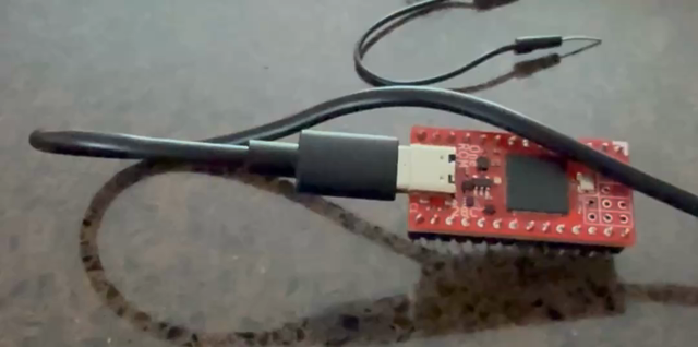 One ROM Fire 28 C with its status LED flashing “S W I F T” in Morse Code, via a plugin written in [Embedded] Swift.