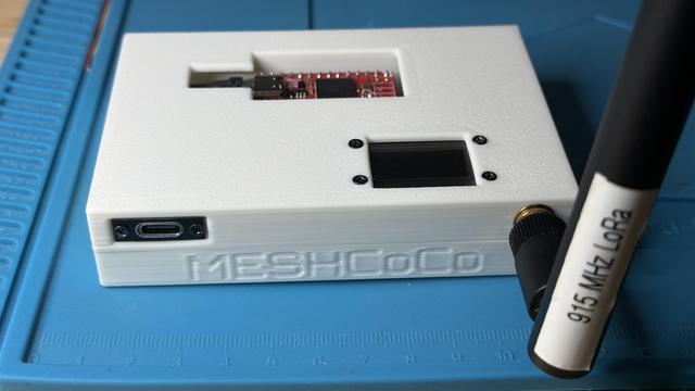 The assembled MESHCoCo cart. 915MHz LoRa antenna attached.