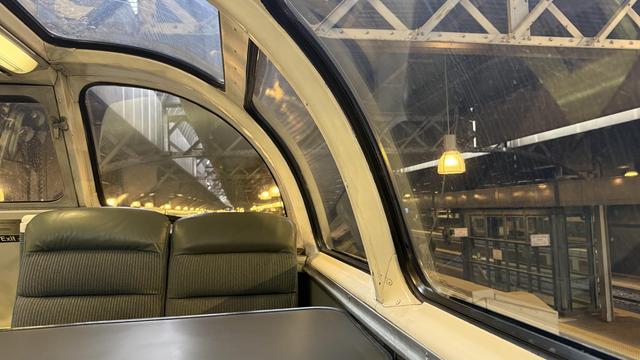 Skyline dome car still inside Union Station