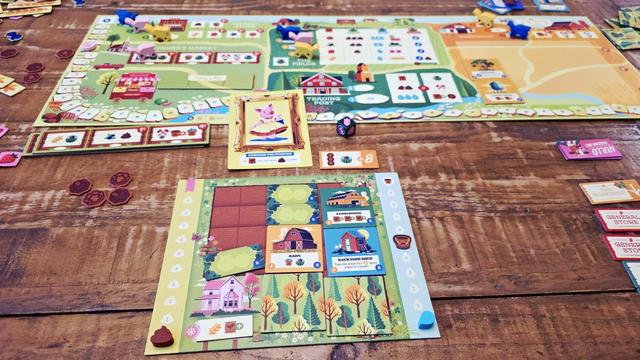 Completed solo game of Harvest with Penny the Pig