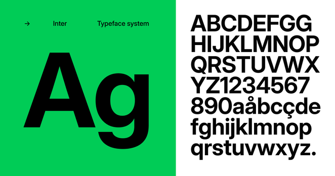 Inter font family sample image