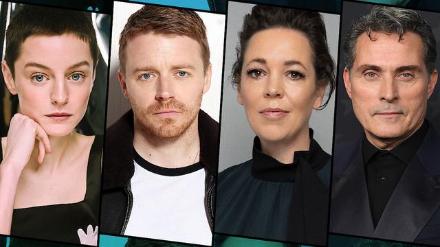 Emma Corrin, Jake Lowden, Olivia Colman, Rufus Sewell