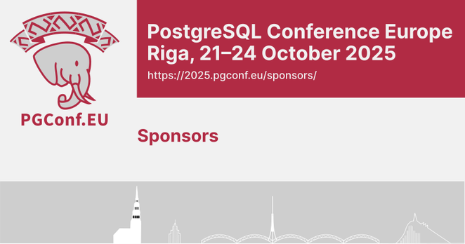 PostgreSQL Conference Europe 2025 Sponsors