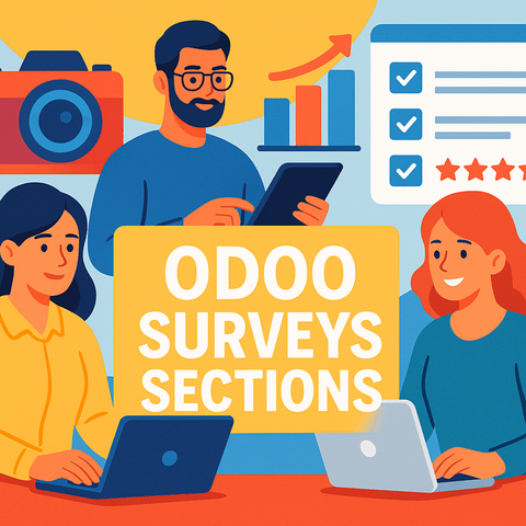Odoo surveys sections