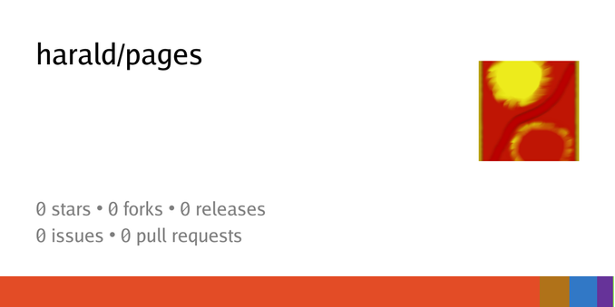 Summary card of repository harald/pages