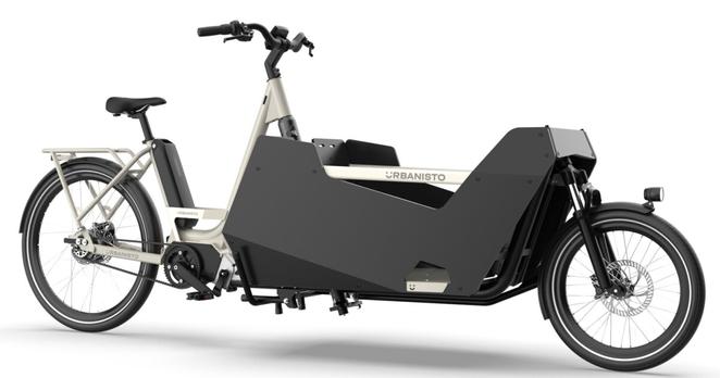 The Urbanisto in its child-carrying cargo ebike configuration