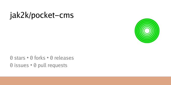 Summary card of repository jak2k/pocket-cms