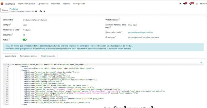 Odoo editable list view