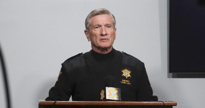 Richland County Sheriff Leon Lott shares updates on a local jail detainee's death in Columbia, S.C., on Friday, Feb. 3, 2023. Five murder charges stemming from a detainee’s recent death have added to mounting concerns over the conditions at a jail in South Carolina’s capital city. (AP Photo/James Pollard)