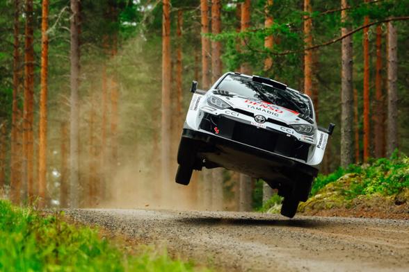Kalle Rovanperä leads five-driver Toyota lockout in Finland.