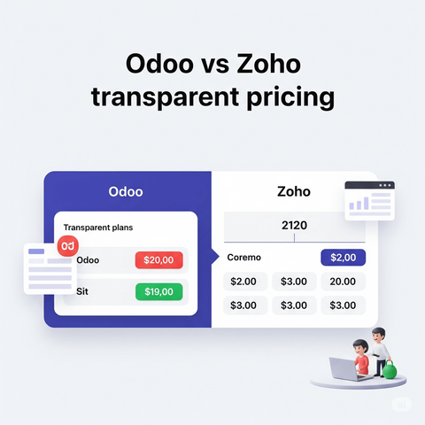 Odoo vs Zoho transparent pricing