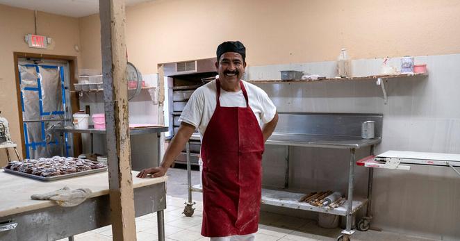 Leonardo Baez, the owner of Abby’s Bakery in Los Fresnos, Texas.