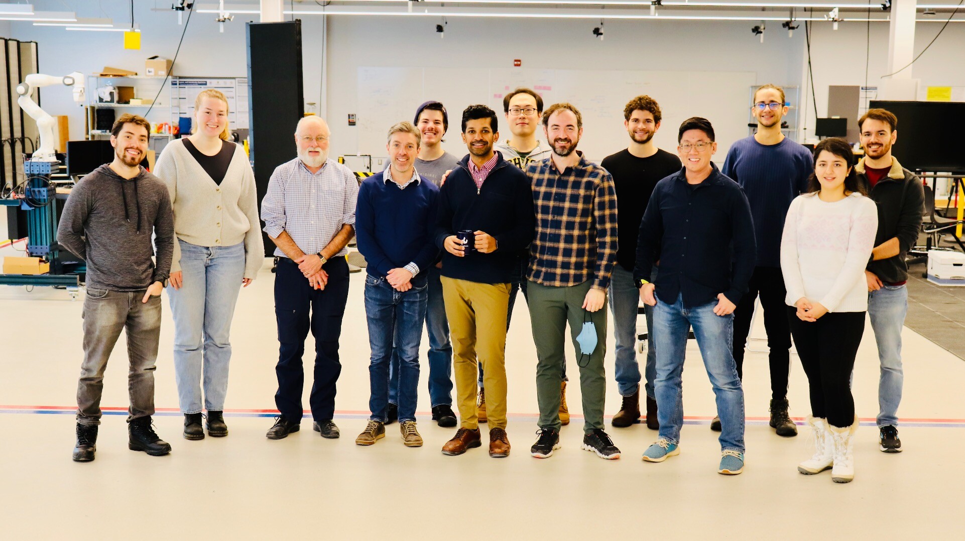 Offroad Robotics and Ingenuity Labs researchers gathered to celebrate the accomplishments of Dr. Heshan Fernando who is moving on to a new position at FP Innovations.