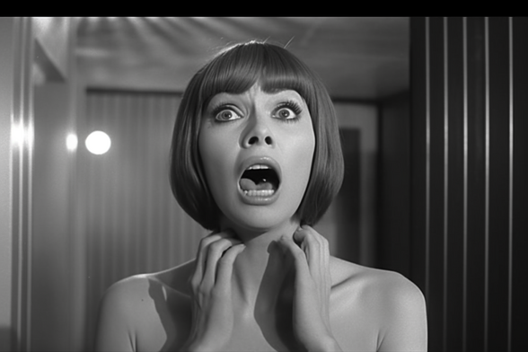 A screaming woman
