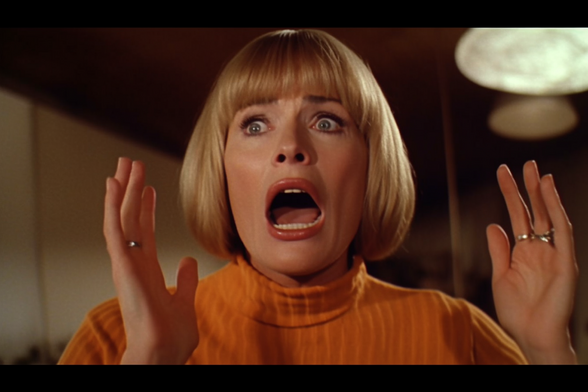 A screaming woman