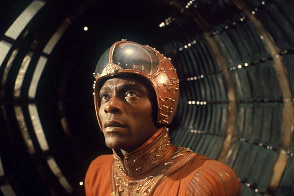A man in a helmet looking concerned 