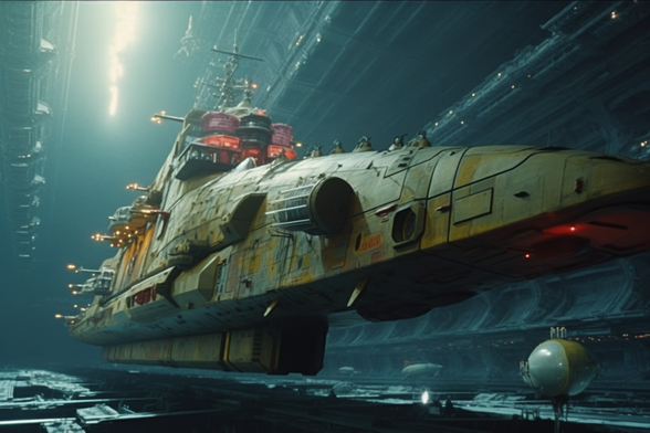 A space battleship