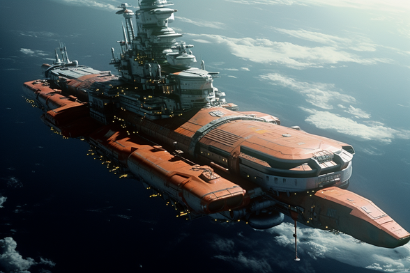 A space battleship