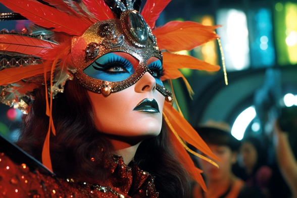 A space princess, possibly at Mardi Gras