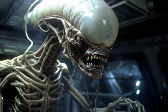 An alien. It doesn’t look happy