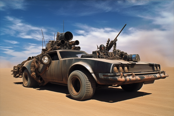 Heavily customised pursuit special with an AA position in the engine block?