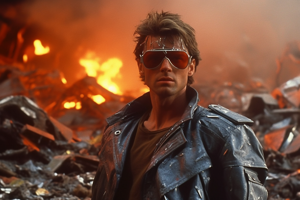 A man in a leather jacket after a storm of metal