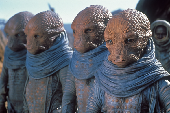 Four alien dudes