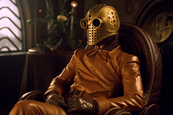 The Rocketeer relaxing at home