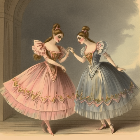 Two fashionable young ladies