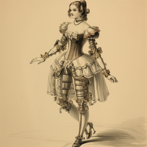 A fashionable young cyborg lady