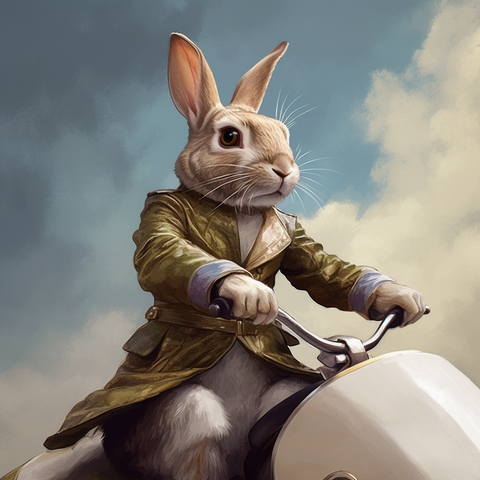 bunny is a rider