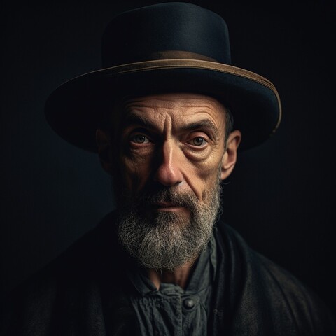 photo, portrait of a man, by Quentin Matsys, 50mm, f1.4, natural light